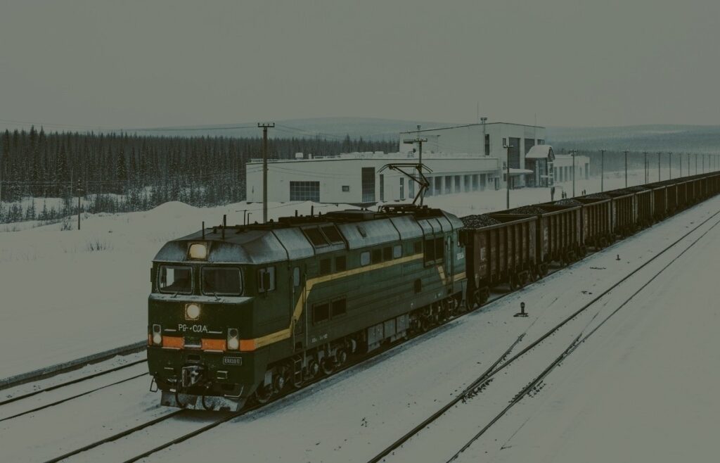 freight trucks crossing China border checkpoint representing 2025 coal trade flows