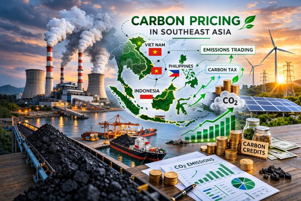 Carbon pricing policies in Southeast Asia targeting coal-based power generation