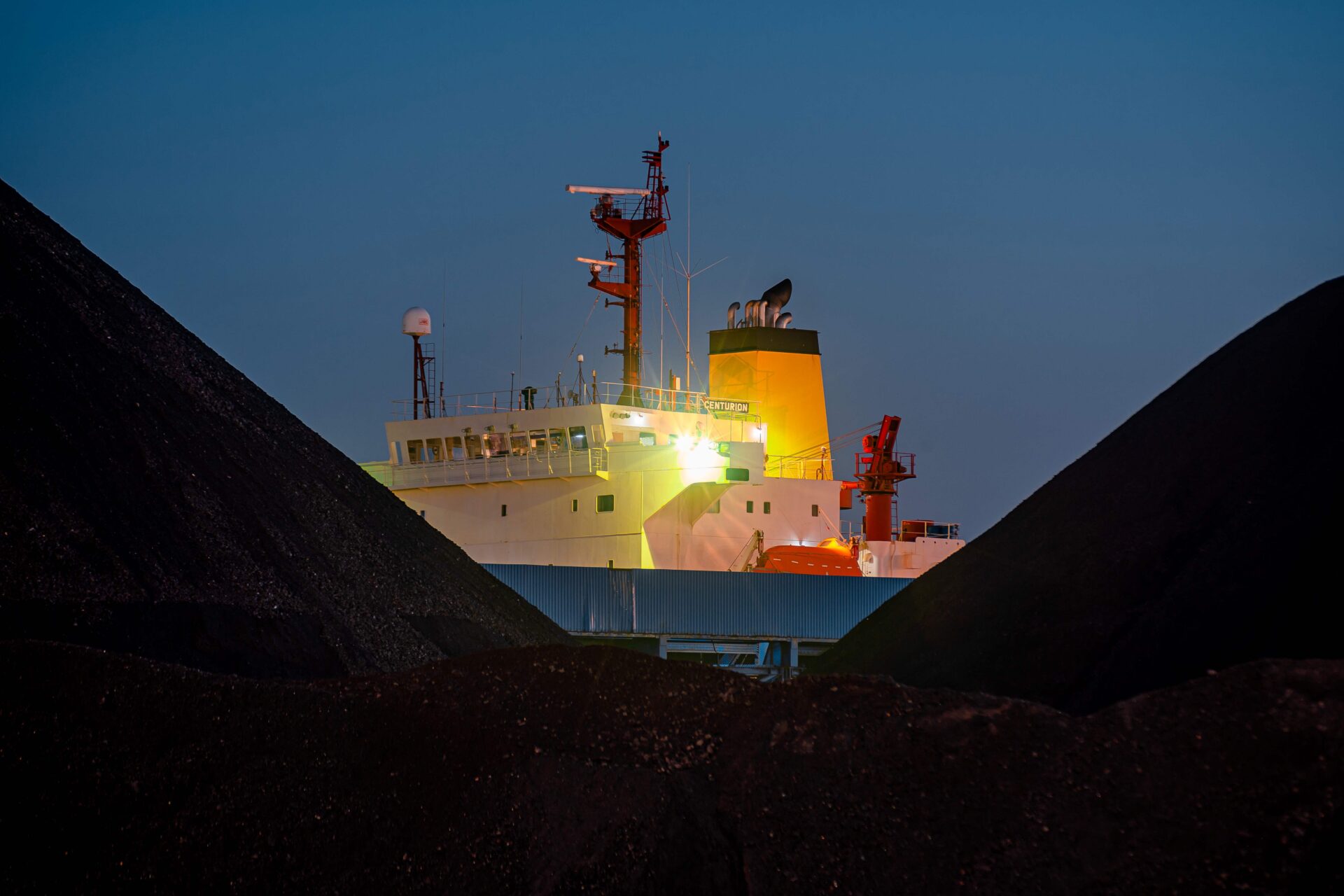 Global coal market seaborne coal shipments at port terminal