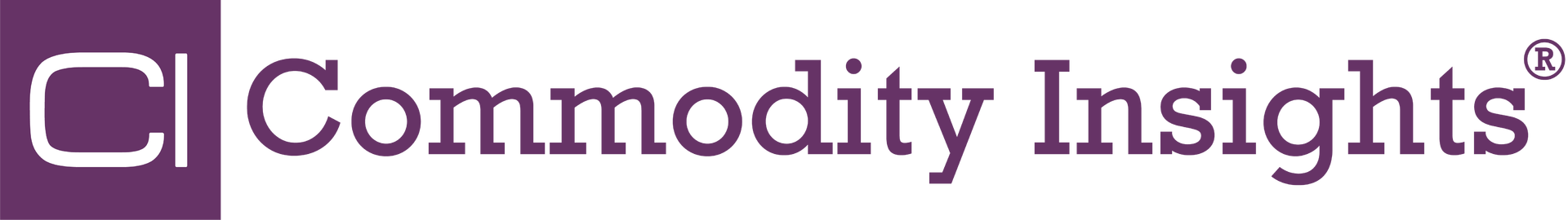 Commodity Insights logo: purple square with a white CI monogram, followed by 'Commodity Insights' in purple text