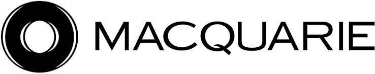 Macquarie logo with circular emblem on the left and the MACQUARIE wordmark on the right (corporate branding)