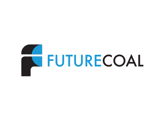 FutureCoal logo with a black and blue abstract mark to the left and 'FUTURECOAL' in blue and black text on a white background.