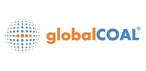 GlobalCOAL logo: a dotted blue sphere with an orange horizontal band, followed by the word 'globalCOAL' in orange (global) and blue (COAL).