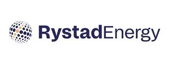 Rystad Energy logo with a blue and orange globe icon to the left of the dark blue text reading 'Rystad Energy'.