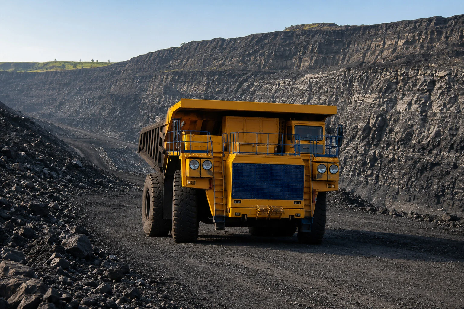 Kuzbass coal production in H1 2026 | The Coal Hub Mining truck operating at a Kuzbass open-pit coal mine