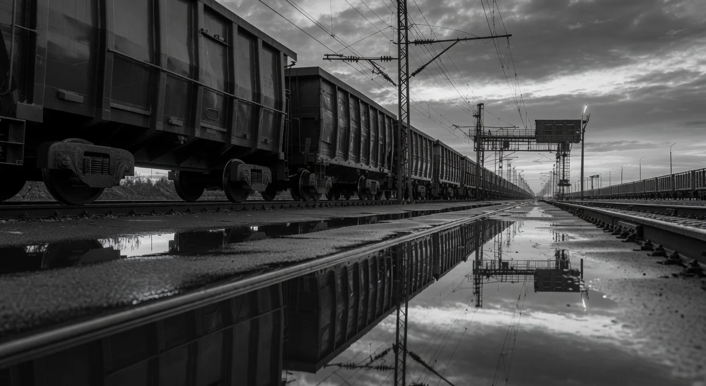 Railway wagons transporting Russian coal to northwest and southern export ports